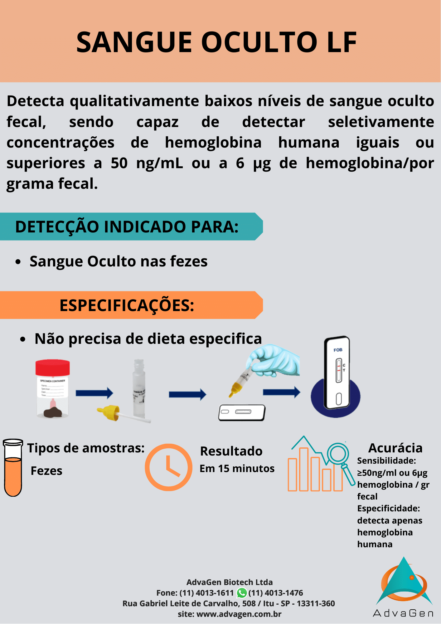 Sangue Oculto LF Advagen Biotech Sangue Oculto LF Advagen Biotech